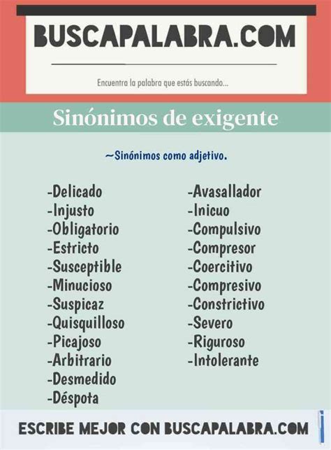 sinónimos de exigente|exigente sinónimo.